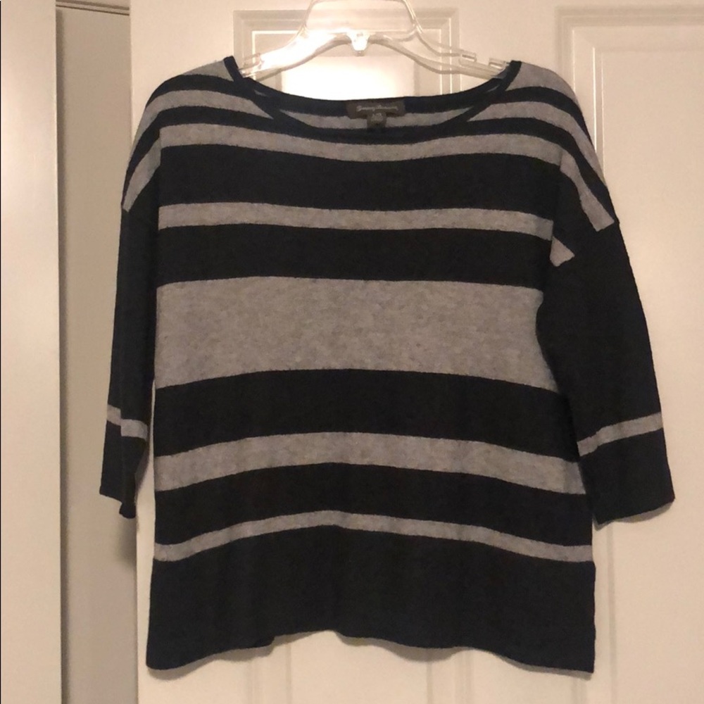 Tommy Bahama grey striped dolman sweater
